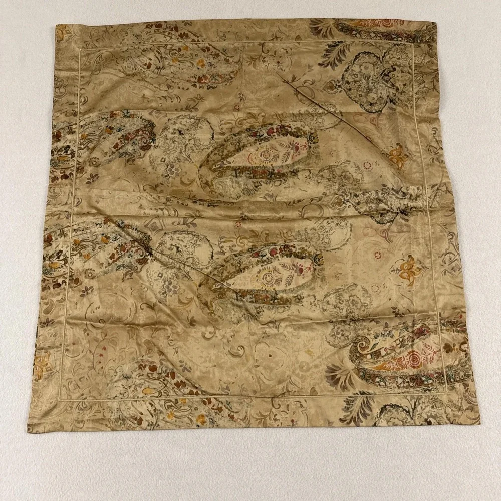 Ralph Lauren Verdonnet Paisley  2 King Shams 100% Cotton Euro Boho Traditional